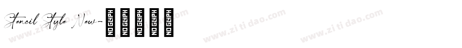 Stencil Style New字体转换